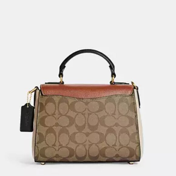 Coach  Morgan Top Handle Satchel Bag In Colorblock Signature Canvas - Picture 14 of 15
